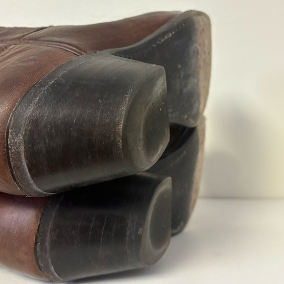 Vintage PANHANDLE SLIM Knee High Boots Soft Chocolate Brown Leather Sz6B Womens - Picture 9 of 11